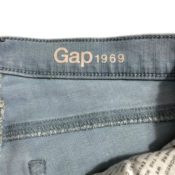 Gap 1969 Womens Jeans Size 29 Slim Straight Mid Rise Stretch Blue Denim Zip Fly - Picture 7 of 12